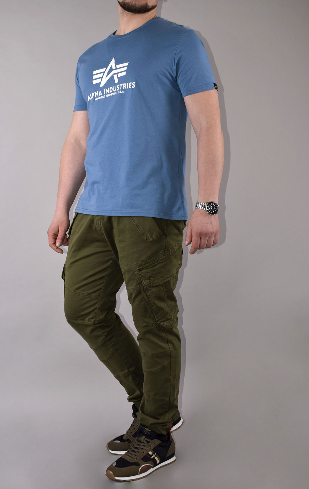 Футболка ALPHA INDUSTRIES BASIC T airforce blue 