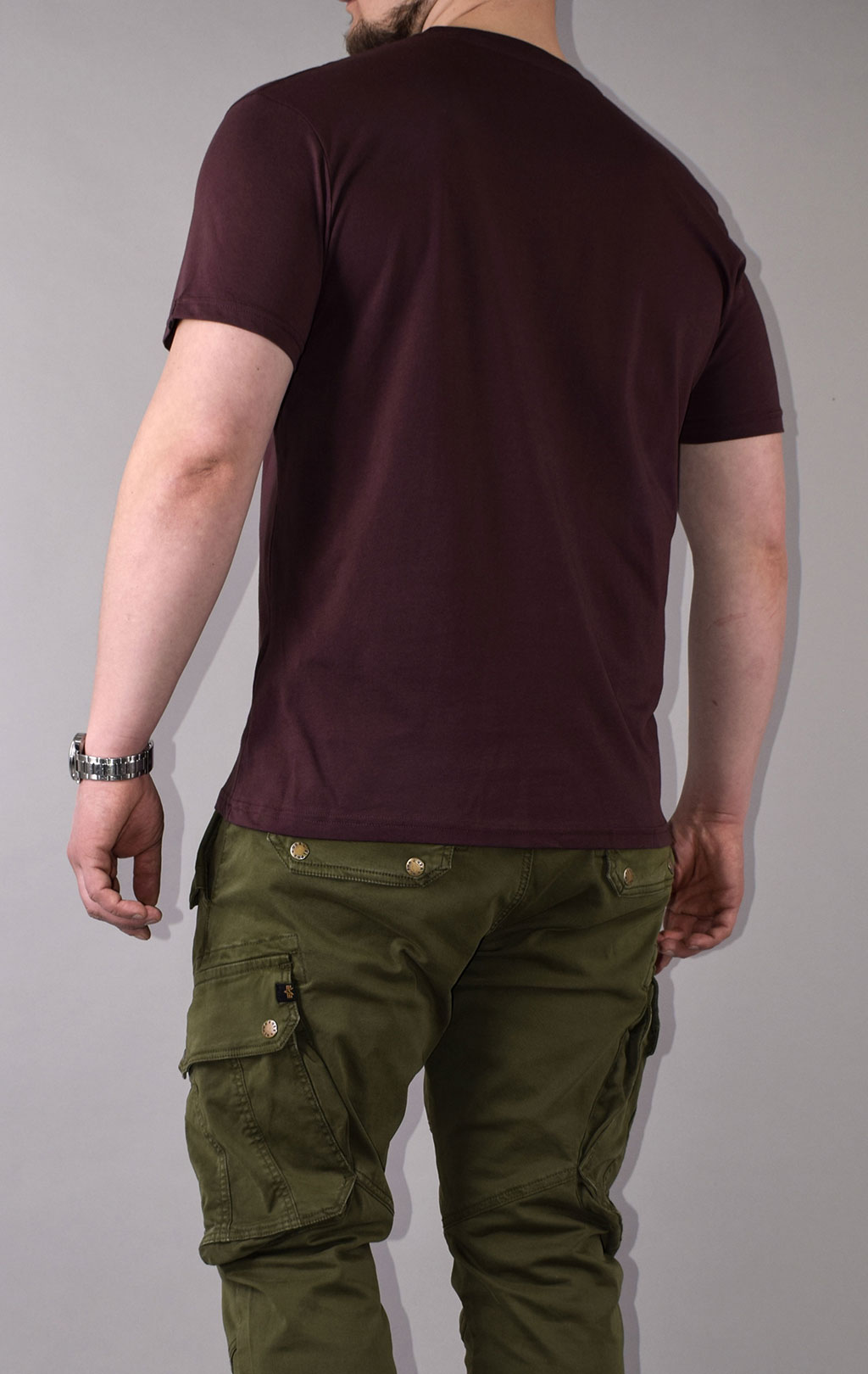 Футболка ALPHA INDUSTRIES BASIC T big size deep maroon 