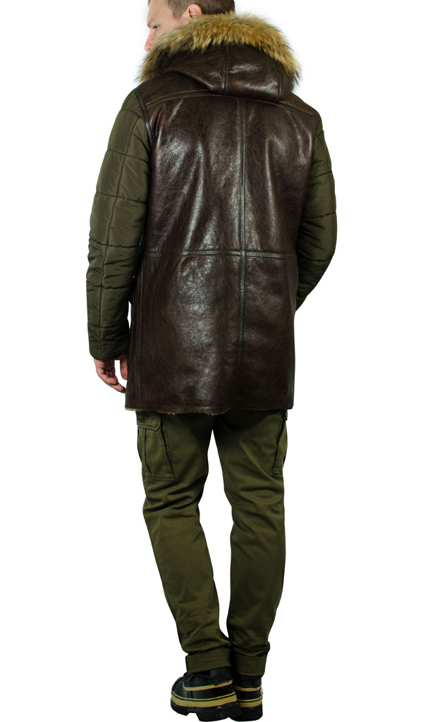 Куртка AERONAUTICA MILITARE кожа/нейлон cuoio (AZ 5541) 