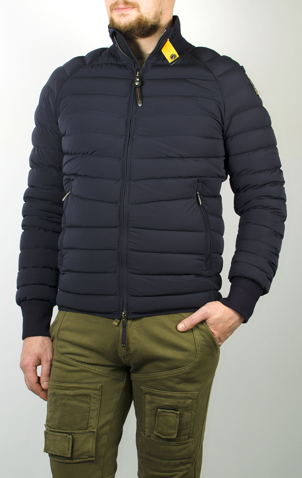 Куртка-пуховик лёгкая PARAJUMPERS MASON blue black 