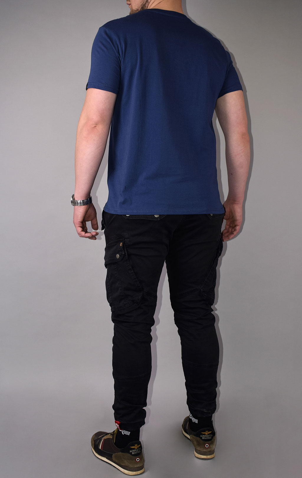 Футболка ALPHA INDUSTRIES BASIC T big size new navy 