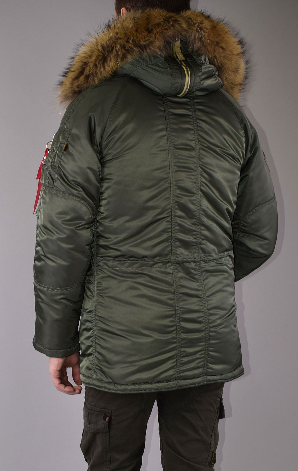 Аляска ALPHA INDUSTRIES ART VF N-3B натур. мех sage green 