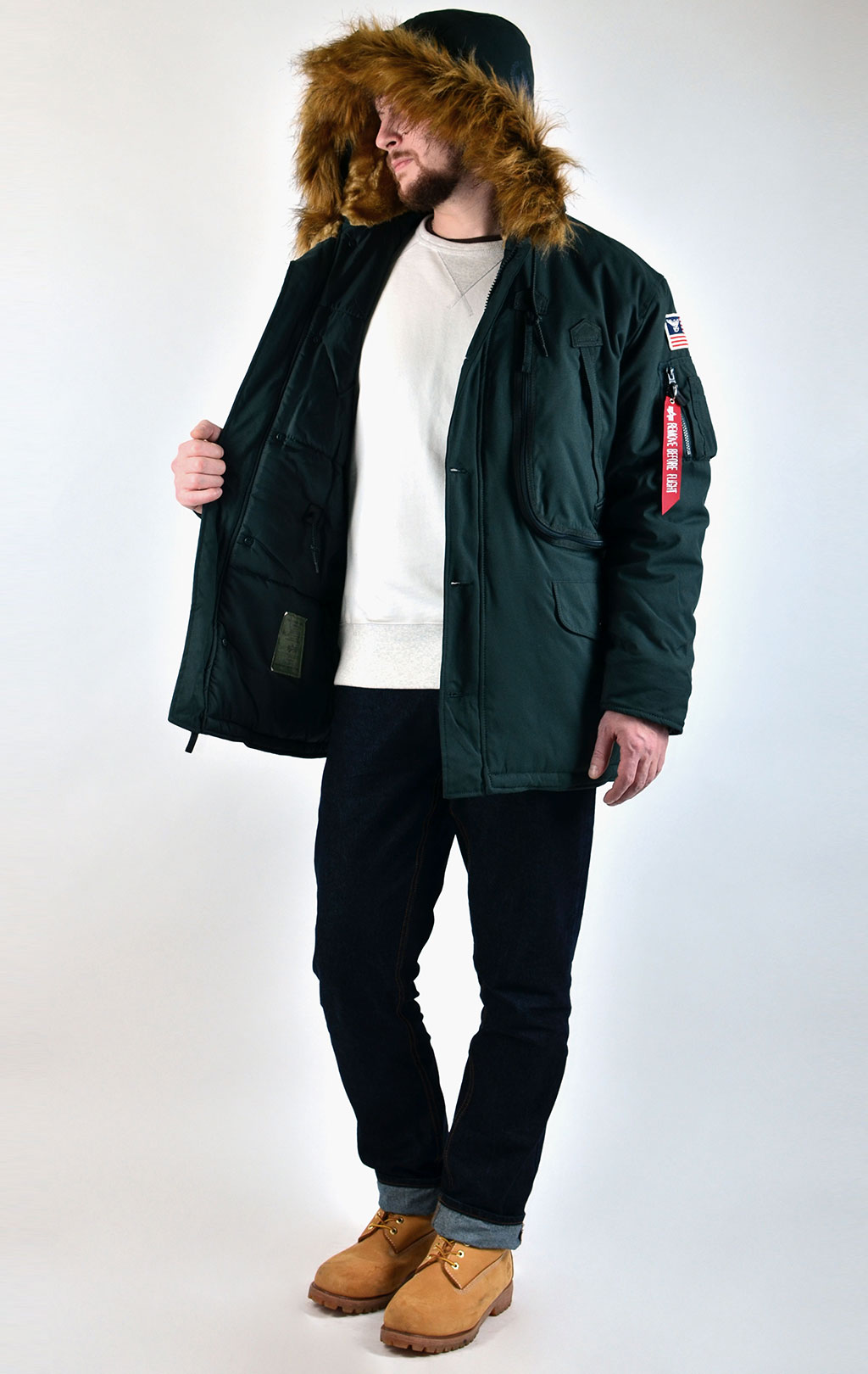 Аляска ALPHA INDUSTRIES POLAR dark petrol 