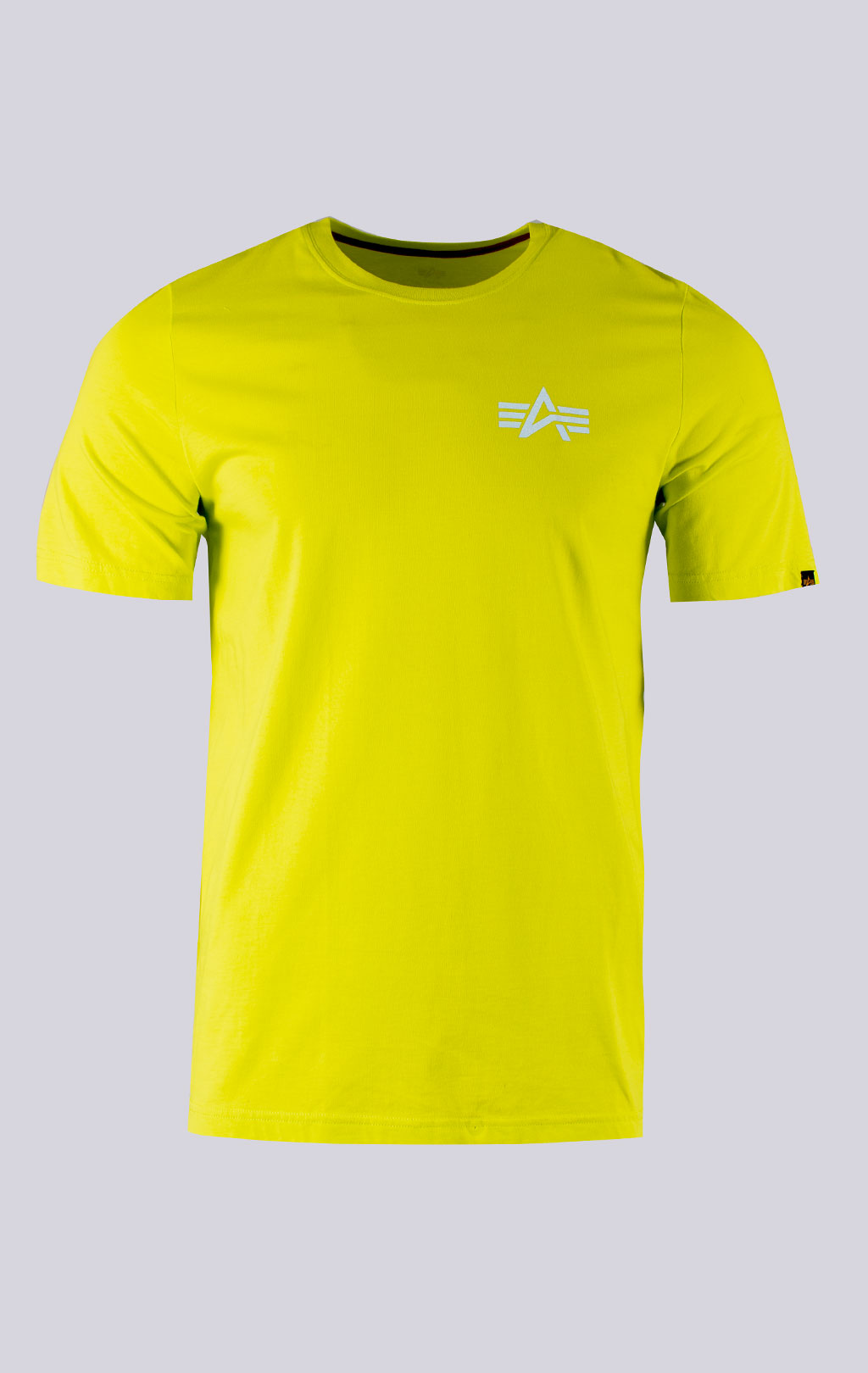 Футболка ALPHA INDUSTRIES REFLECTIVE SMALL LOGO neon yellow 