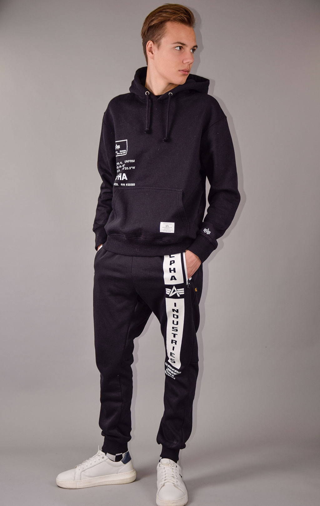 Толстовка ALPHA INDUSTRIES ESSENTIAL SPEC PRINT HOODIE FW 22/23 black 