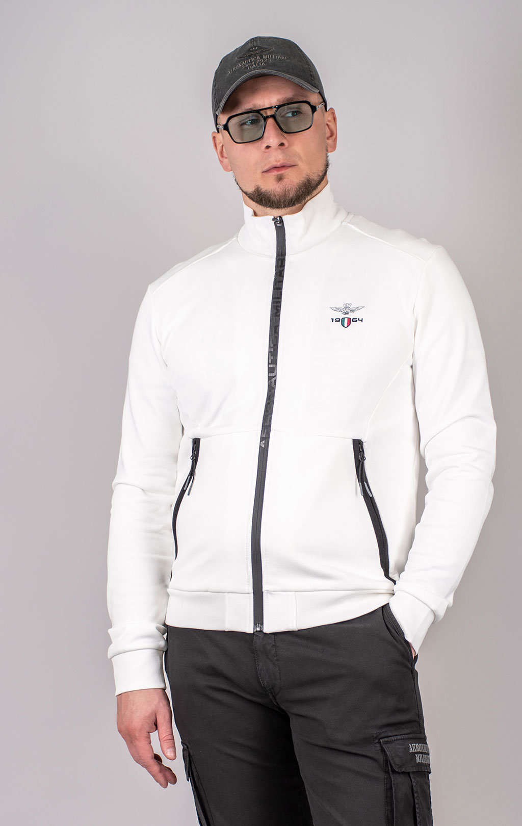 Олимпийка AERONAUTICA MILITARE SS 25 m/TR off white (FE 1986) 