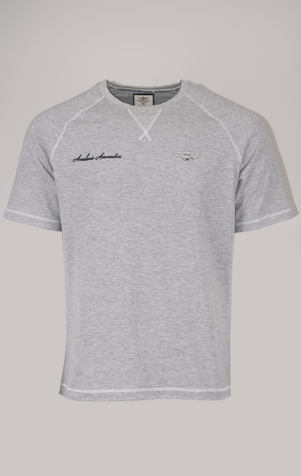 Футболка AERONAUTICA MILITARE SS 24/TR grey melange (TS 2199) 