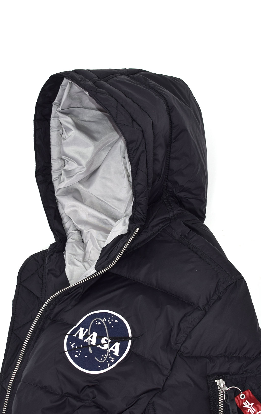 Куртка-пуховик ALPHA INDUSTRIES HOODED PUFFER APPOLLO 11 black 