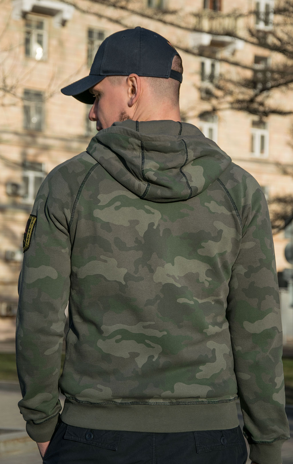 Толстовка с капюшоном AERONAUTICA MILITARE SS 23/IN camouflage pilot verde (FE 1757) 