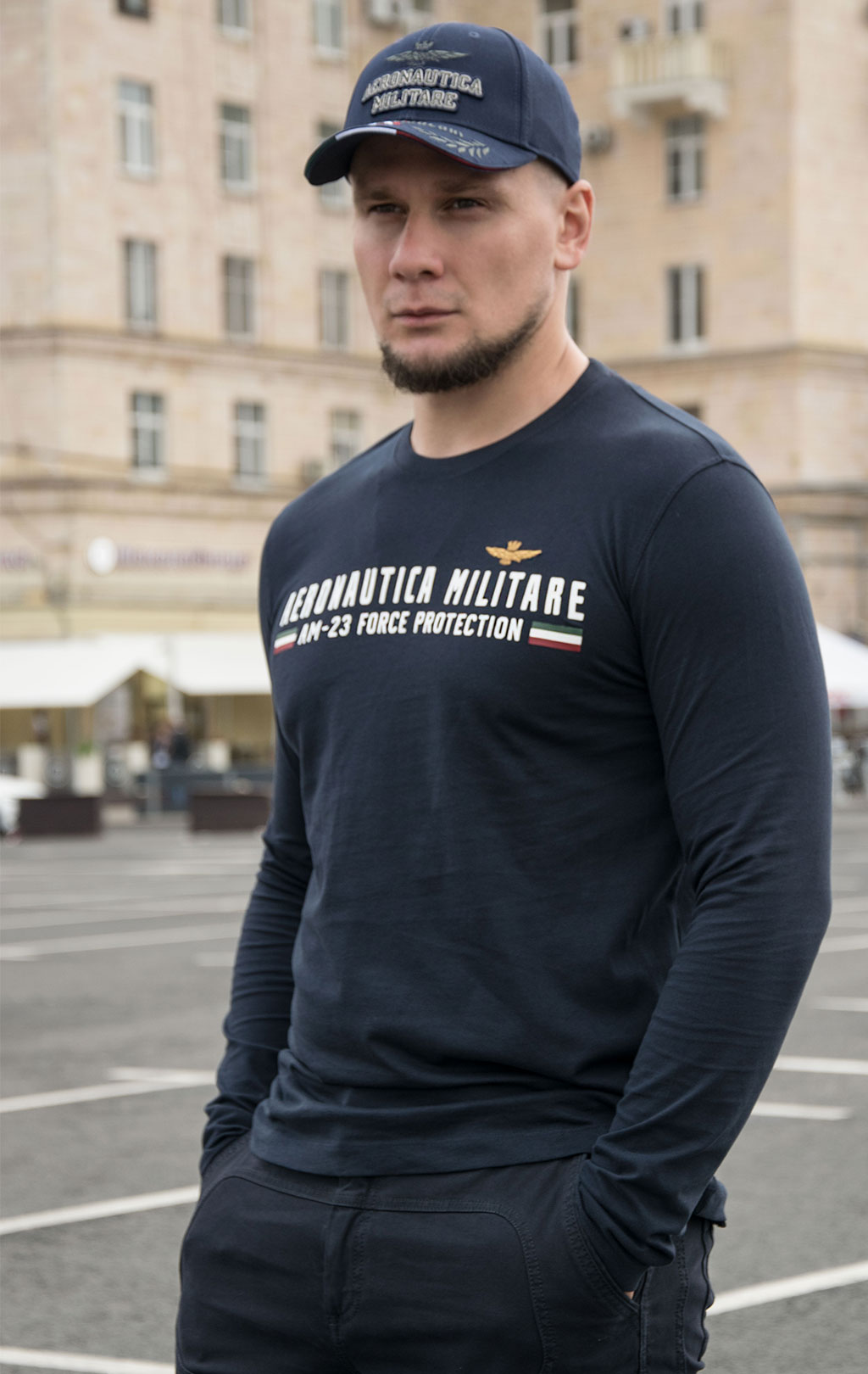 Лонгслив AERONAUTICA MILITARE FW 21/22/BD blue black (TS 1889) 