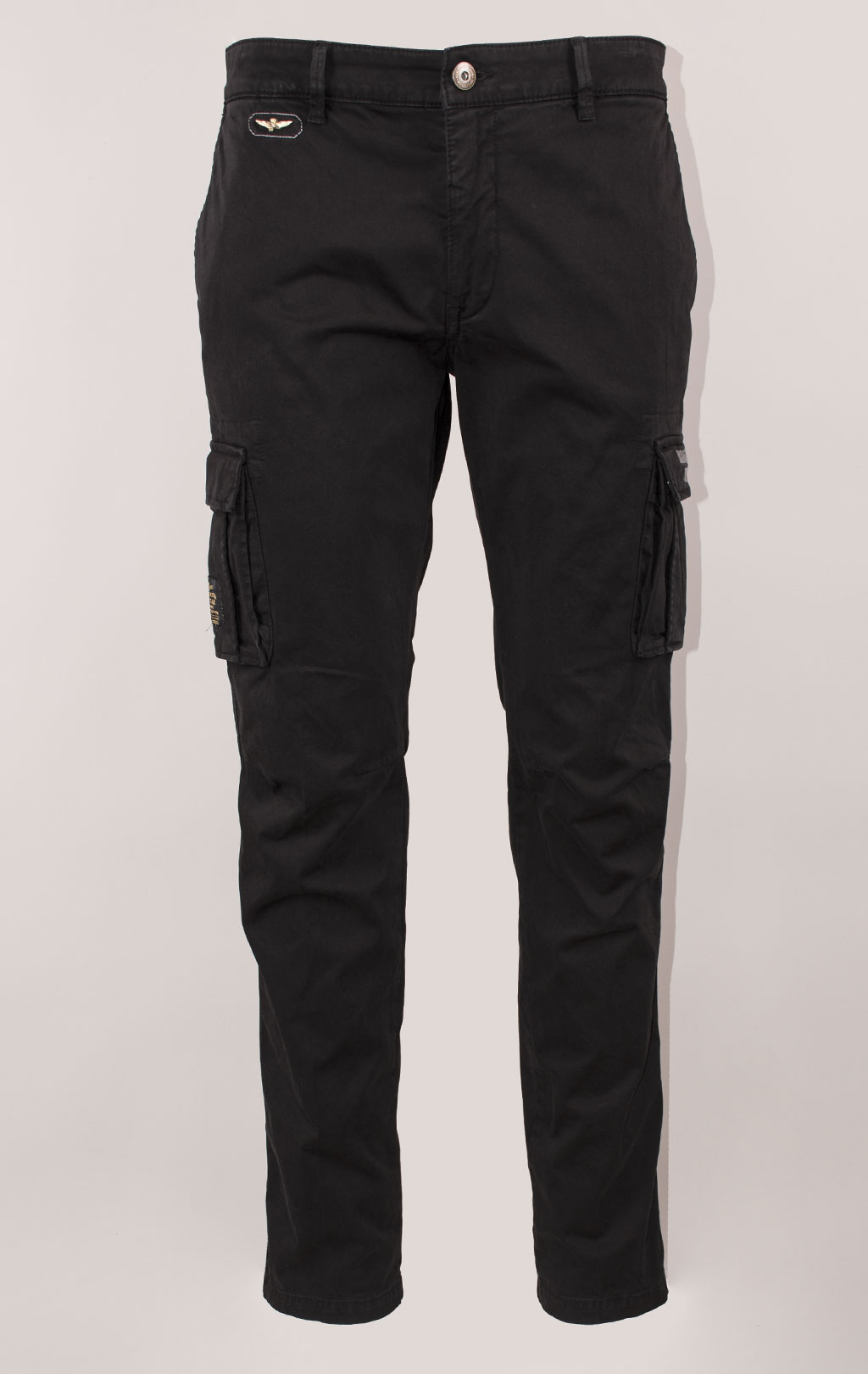 Брюки-карго AERONAUTICA MILITARE big size плотные FW 24/25/AL jet black (PA 1329) 