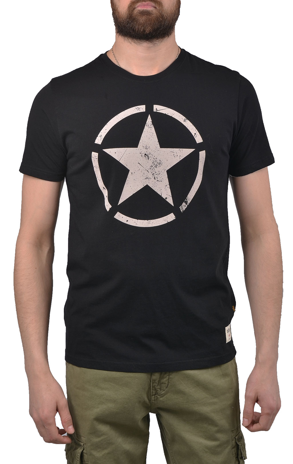 Футболка ALPHA INDUSTRIES STAR T big size black 