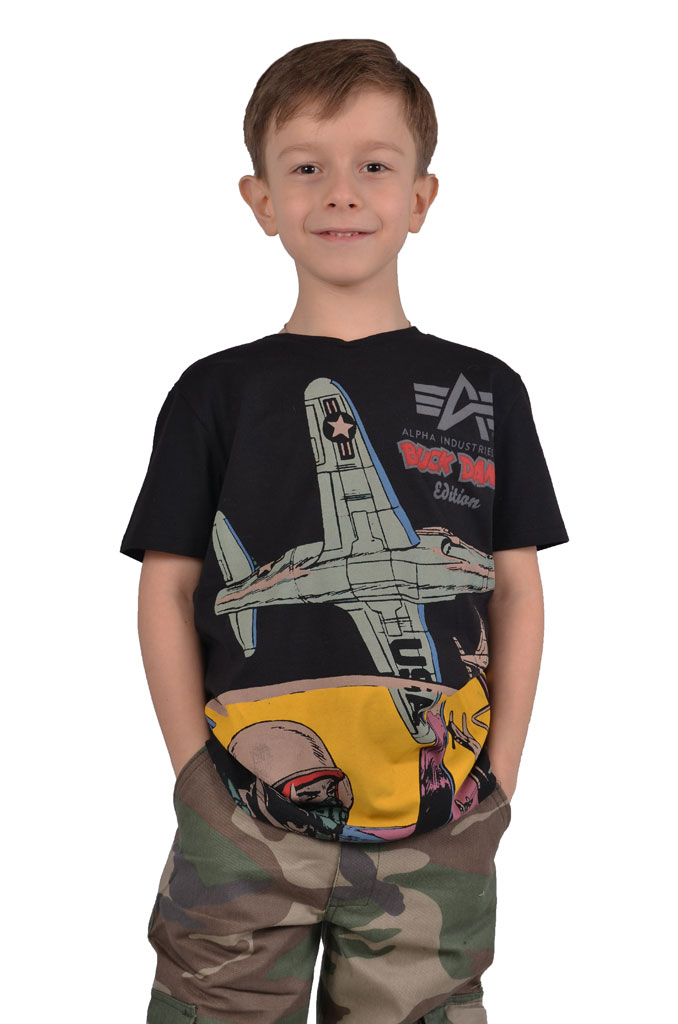 Детская футболка ALPHA INDUSTRIES COCKPIT black 