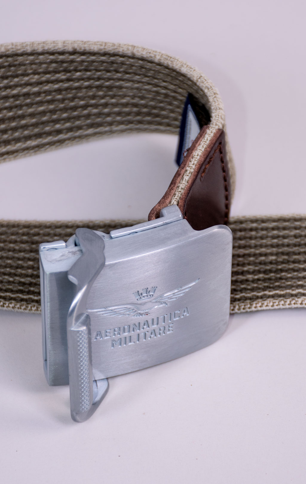 Ремень текстиль/кожа AERONAUTICA MILITARE FW 26/27/IT green musk (CI 0319) 