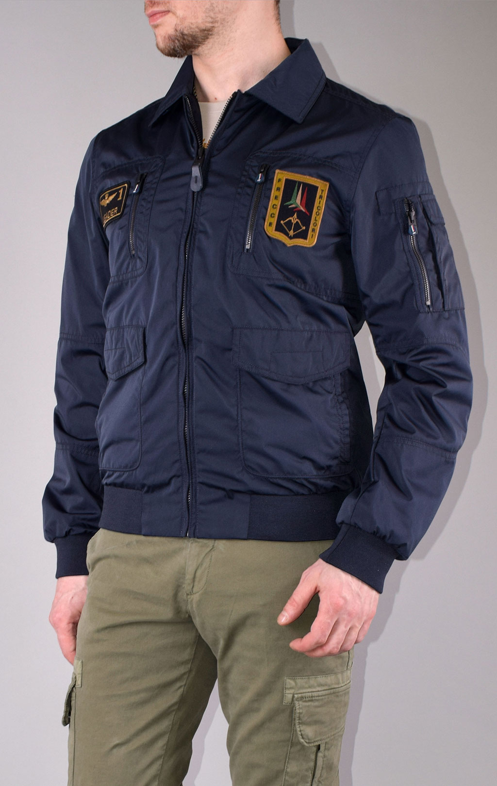 Ветровка-бомбер AERONAUTICA MILITARE SS 19/CN blue navy (AB 1719) 