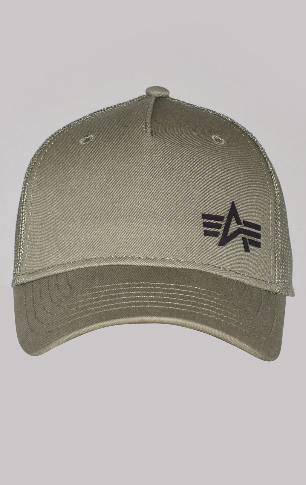 Бейсболка ALPHA INDUSTRIES TRUCKER CAP SMALL LOGO dark green 