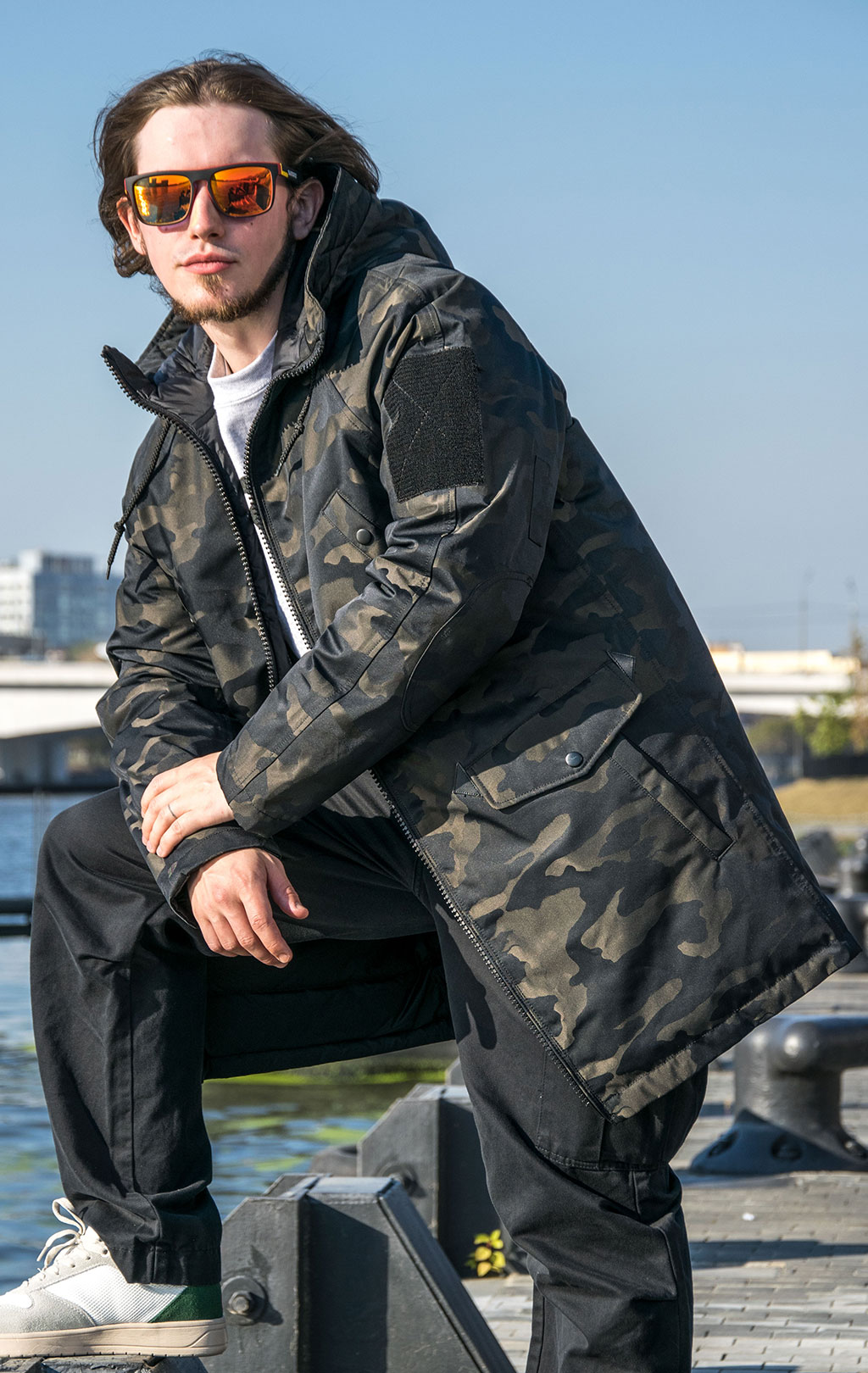 Аляска-пуховик ALPHA INDUSTRIES JACQUARD DOWN N-3B camo black 