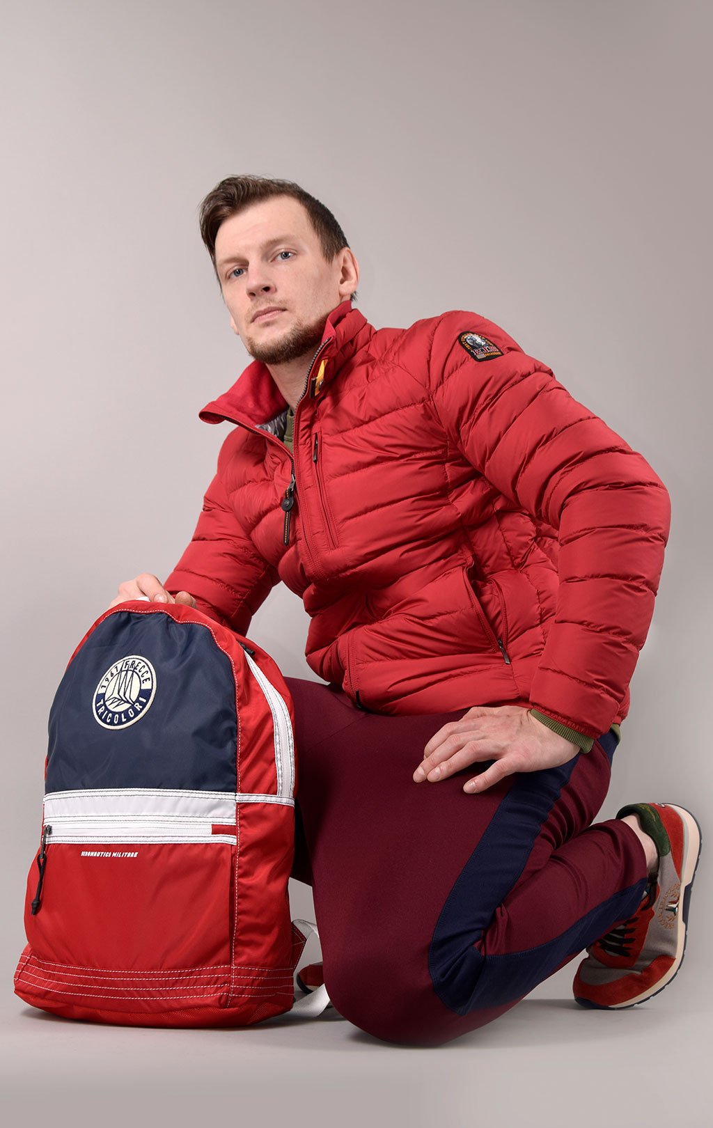 Рюкзак AERONAUTICA MILITARE SS 20/CN rosso/blue navy/off white (BO 1026) 