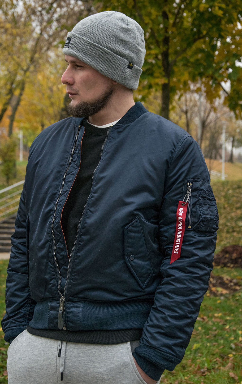 Бомбер ALPHA INDUSTRIES SLIM FIT/EUROPEAN FIT MA-1 FW 21/22 m rep. blue 