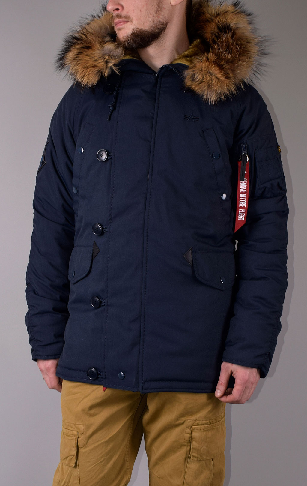 Аляска ALPHA INDUSTRIES EXPLORER натур. мех rep. blue 