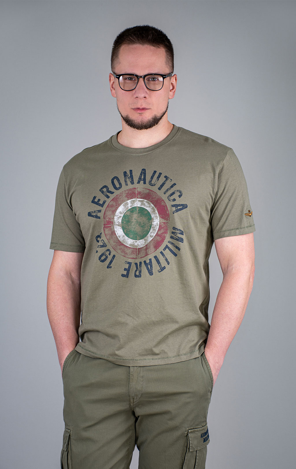 Футболка AERONAUTICA MILITARE big size SS 26/BD lichen green (TS 2538) 