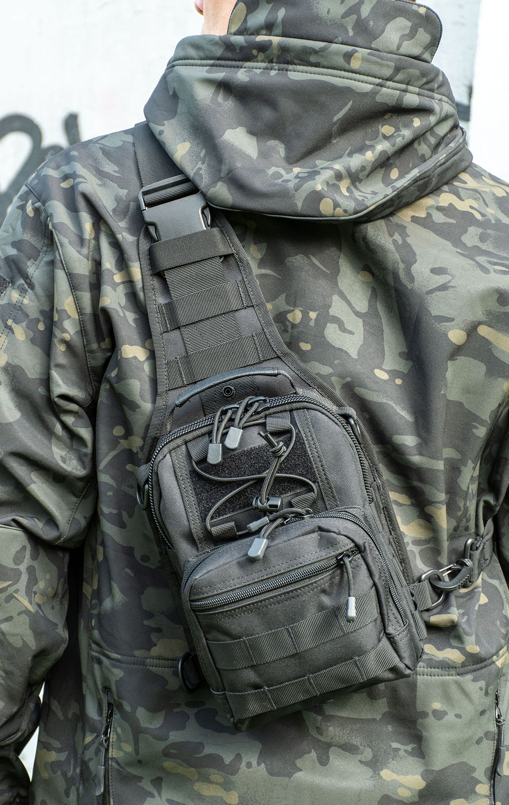 Рюкзак однолямочный MOLLE black PK-098 Китай