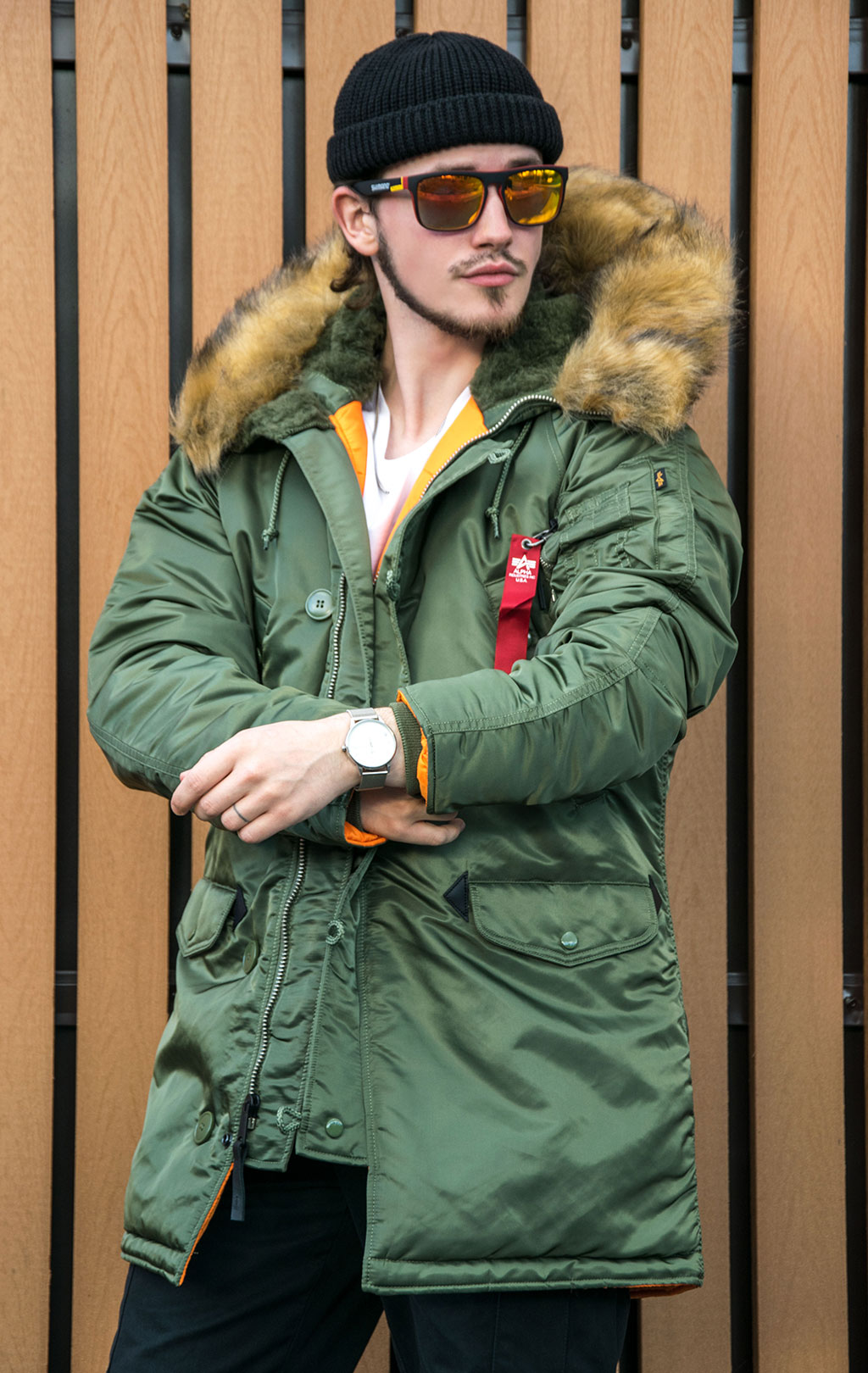 Аляска ALPHA INDUSTRIES SLIM FIT N-3B FW 23/24 m sage 