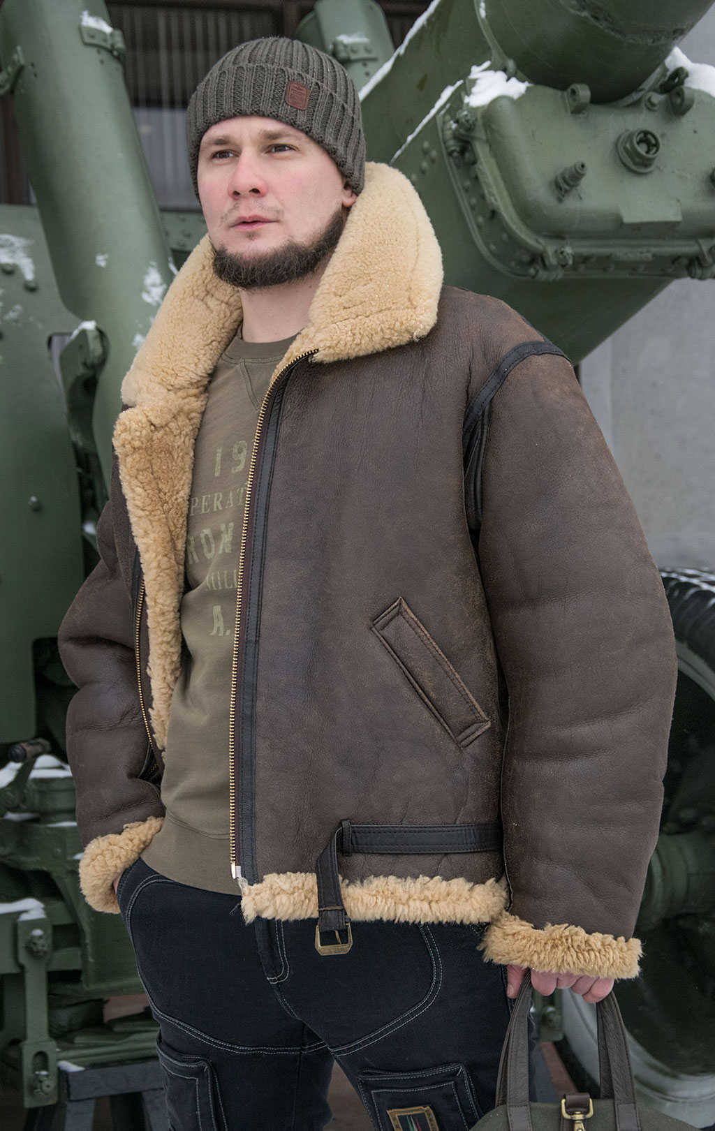 Куртка-пилот COCKPIT RAF овчина brown (Z2109) 