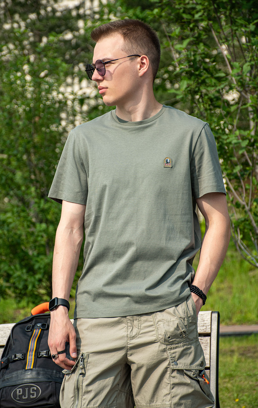 Футболка PARAJUMPERS PATCH TEE SS 25 m thyme 