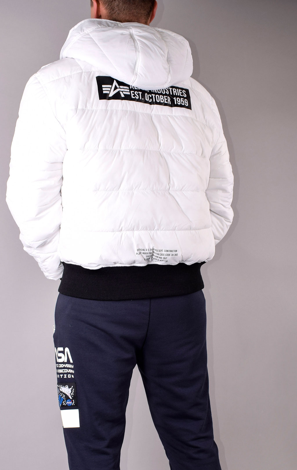 Куртка ALPHA INDUSTRIES HOODED PUFFER FD REV. new navy 