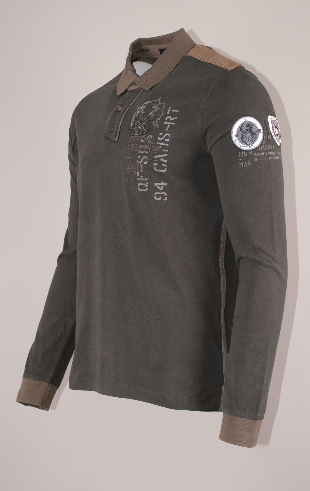 Поло-лонгслив AERONAUTICA MILITARE FW 24/25/TR dark musk (PO 1820) 