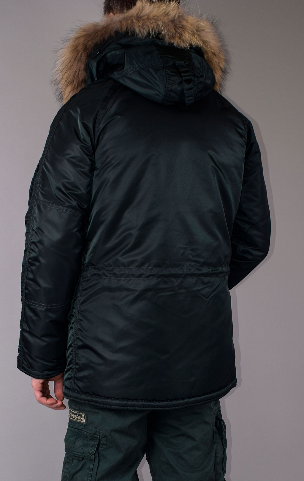 Аляска ALPHA INDUSTRIES VF 59 big size N-3B натур. мех dark petrol 