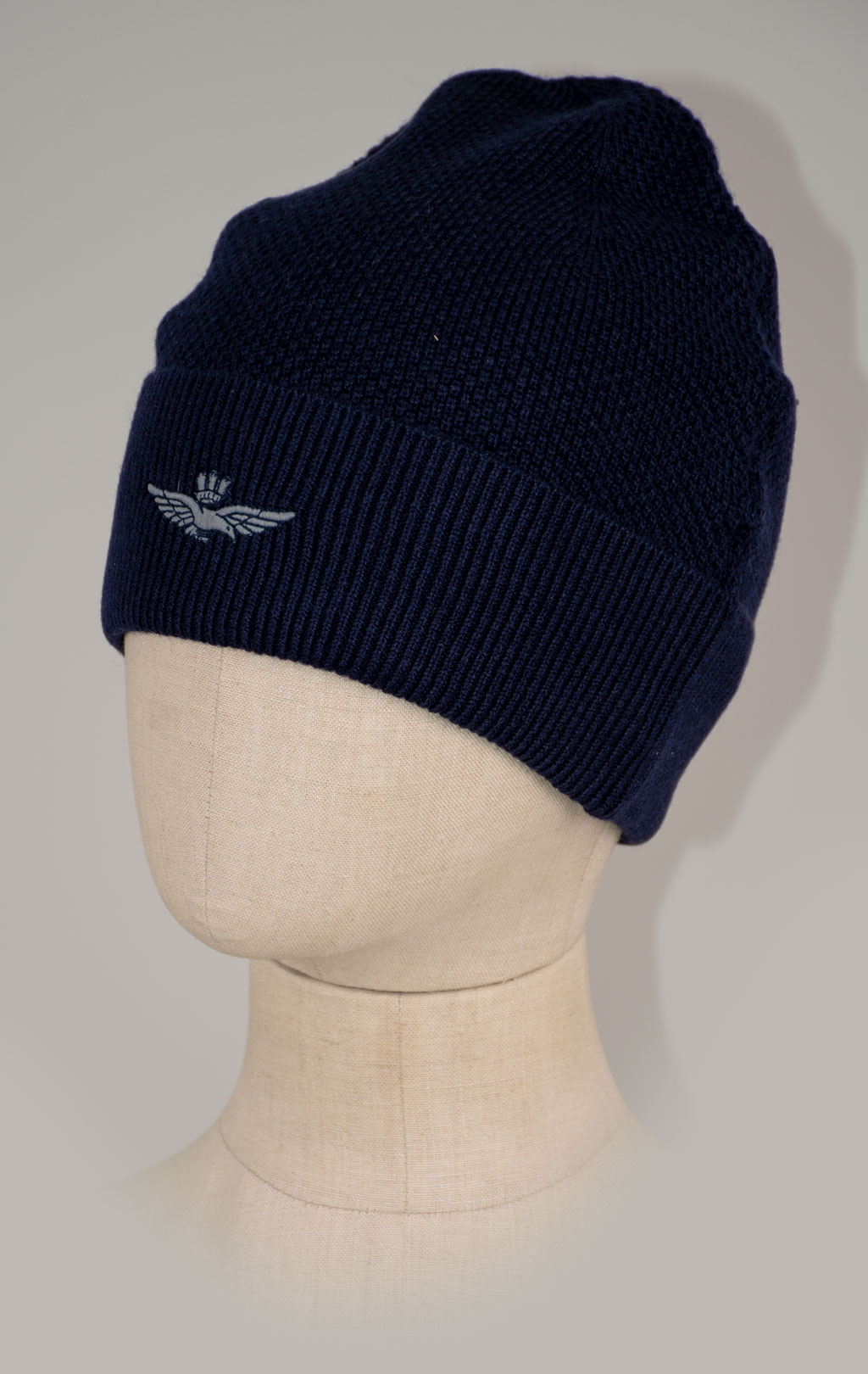 Шапка вязаная AERONAUTICA MILITARE FW 25/26/CN blue navy (CU 0086) 