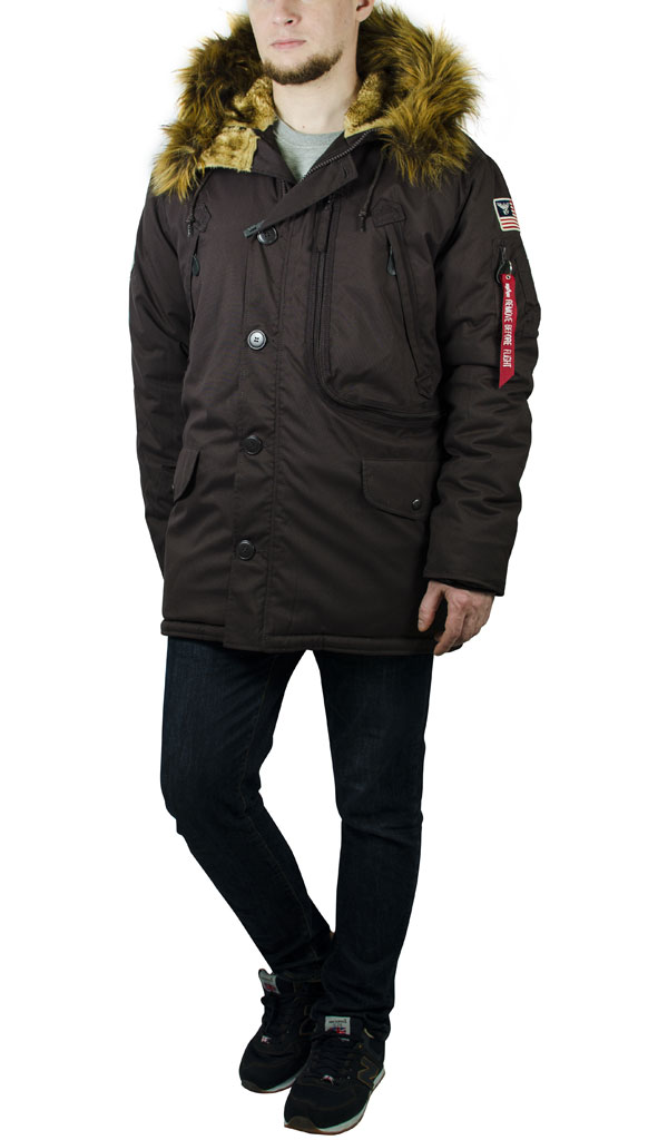 Аляска ALPHA INDUSTRIES POLAR vintage brown Аляска ALPHA INDUSTRIES POLAR vintage brown