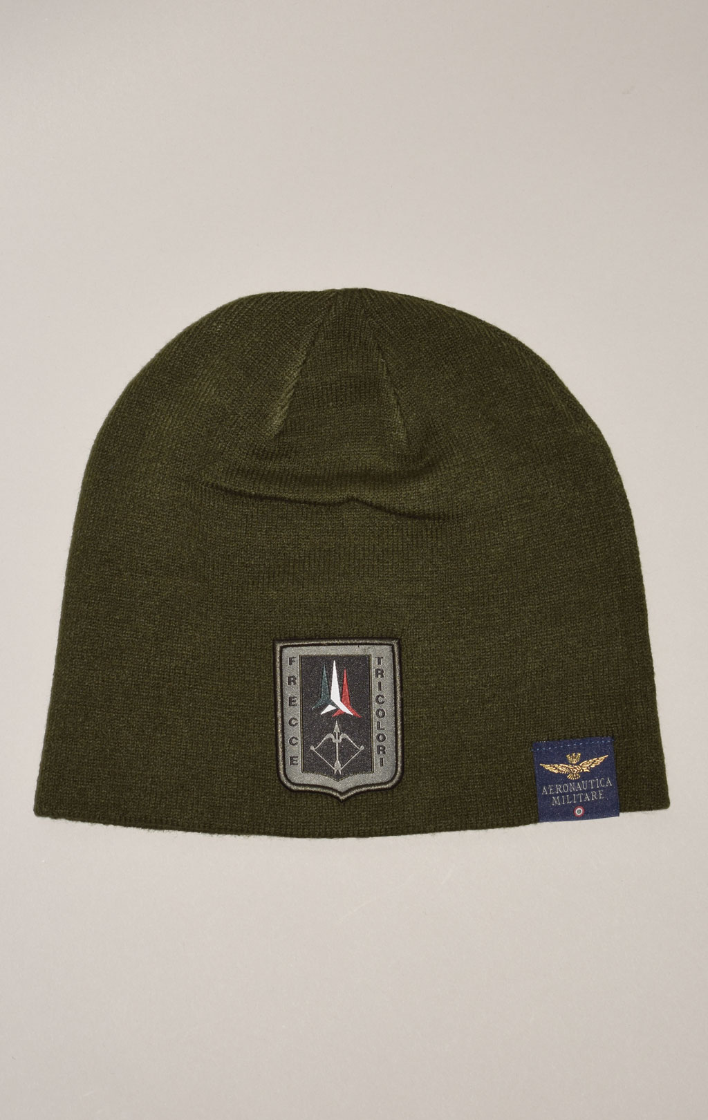 Шапка вязаная AERONAUTICA MILITARE FW 23/24/CN verde militare (CU 036)