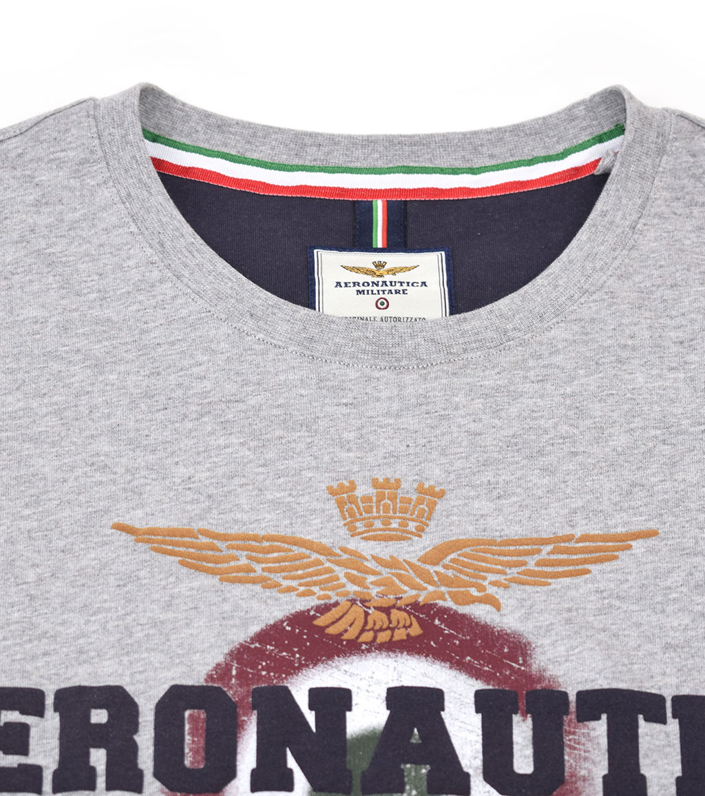 Футболка AERONAUTICA MILITARE SS 20/PT grigio melange (TS 1617)