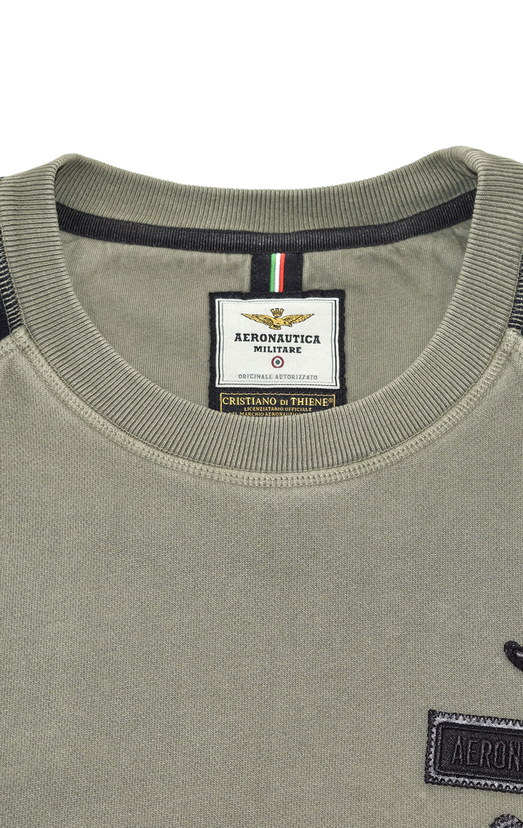 Свитшот AERONAUTICA MILITARE длинный рукав/FW 20/21/IN verde chiaro/black (TS 1774) 