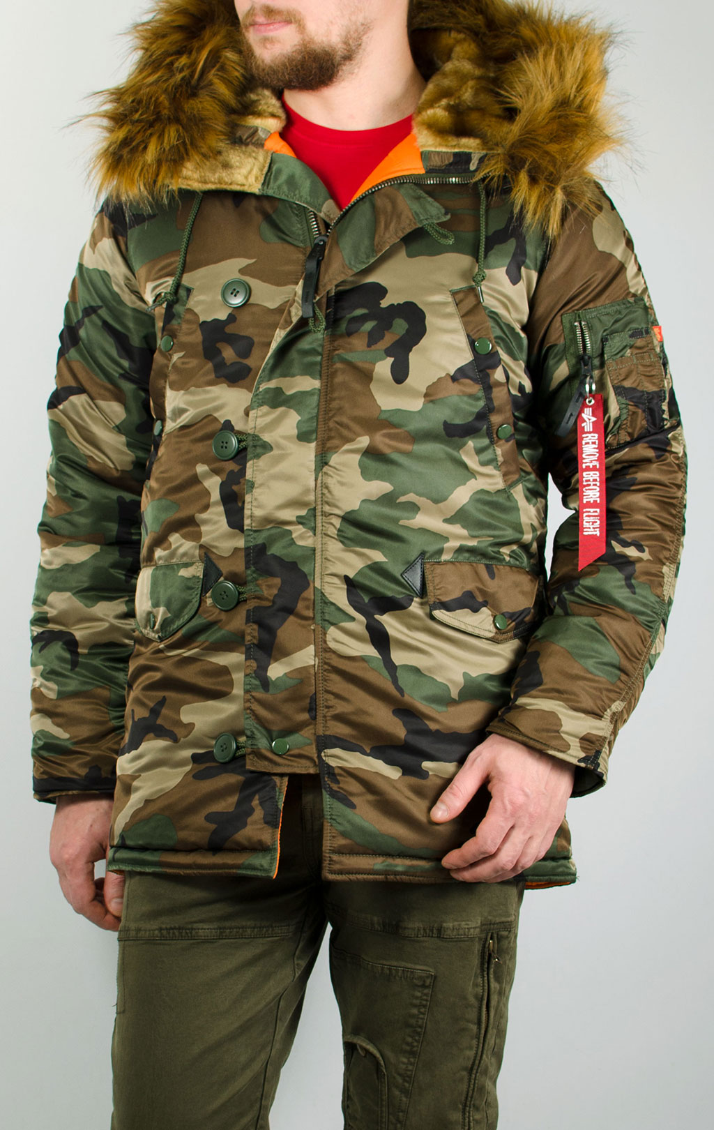 Аляска ALPHA INDUSTRIES VF 59 N-3B camo woodland 65 