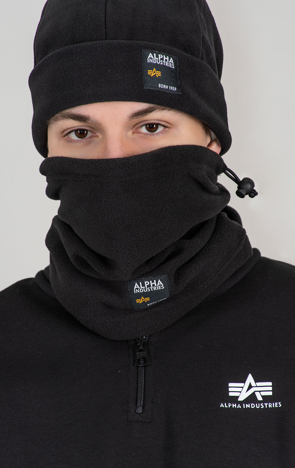 Бафф ALPHA INDUSTRIES LABEL FLEECE TUBE black 