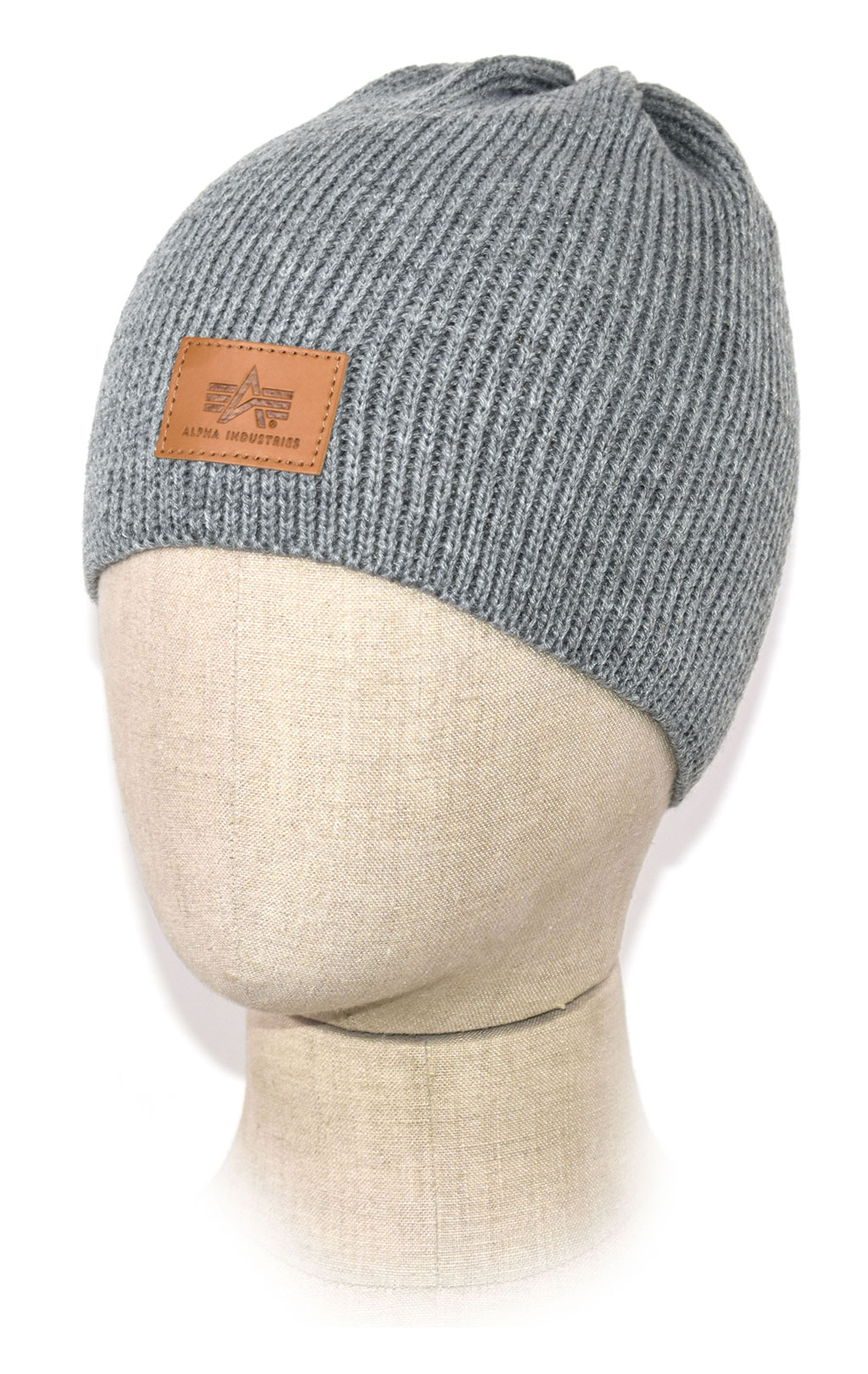 Шапка ALPHA INDUSTRIES KNIT BEANIE grey heather 