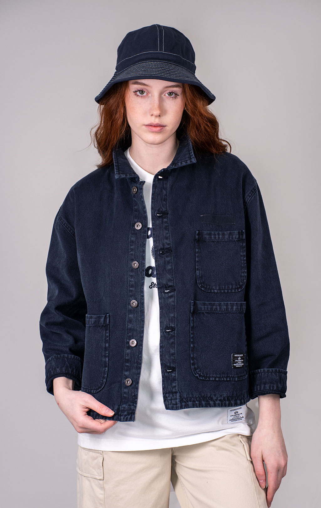 Женская ветровка ALPHA INDUSTRIES CTN CHORE COAT SS 24 m replica blue 