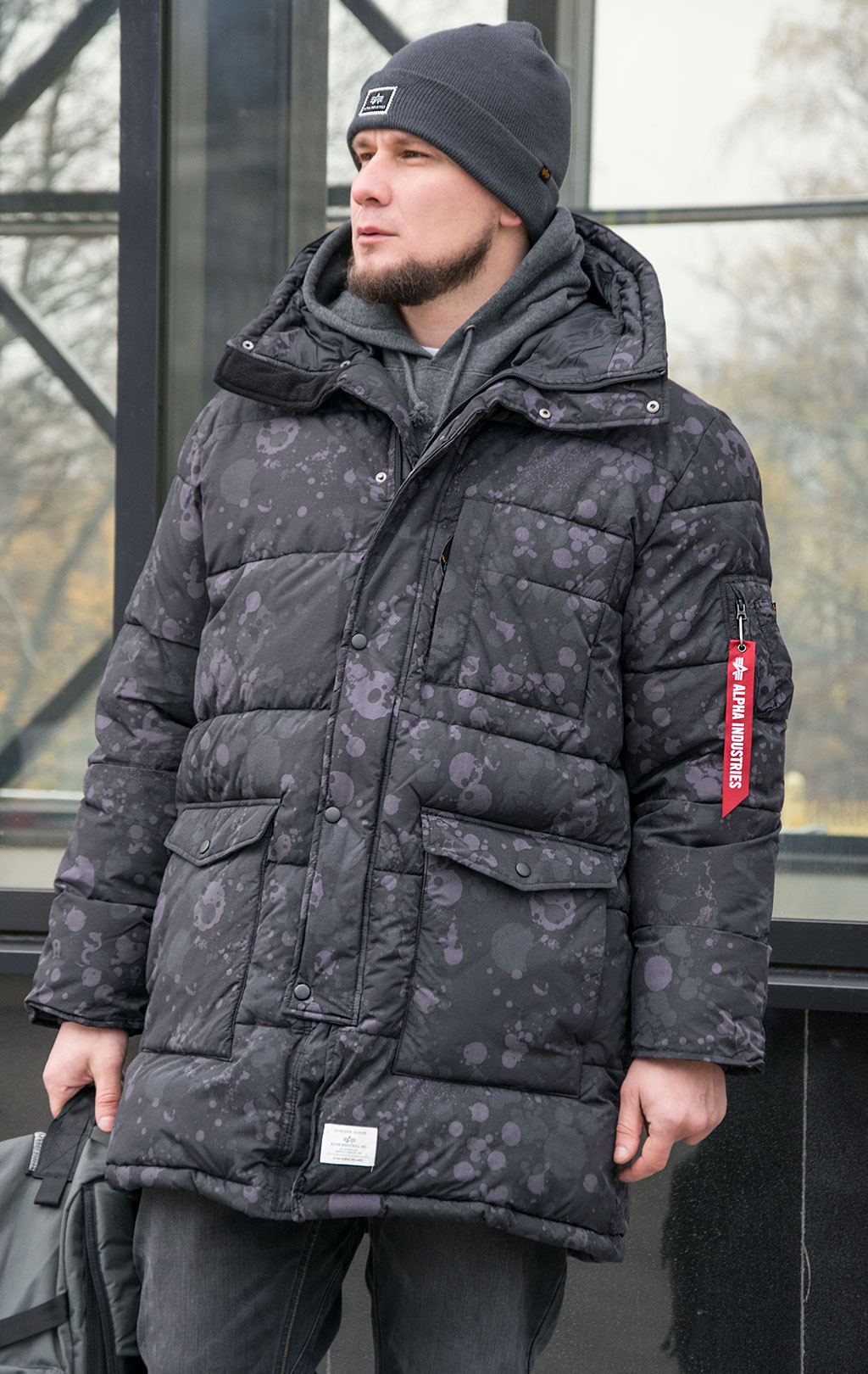 Аляска ALPHA INDUSTRIES QUILTED PARKA N-3B FW 22/23 m territory black camo 