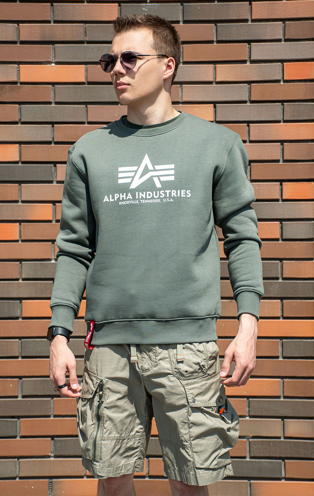 Свитшот ALPHA INDUSTRIES BASIC SWEATER vintage green 