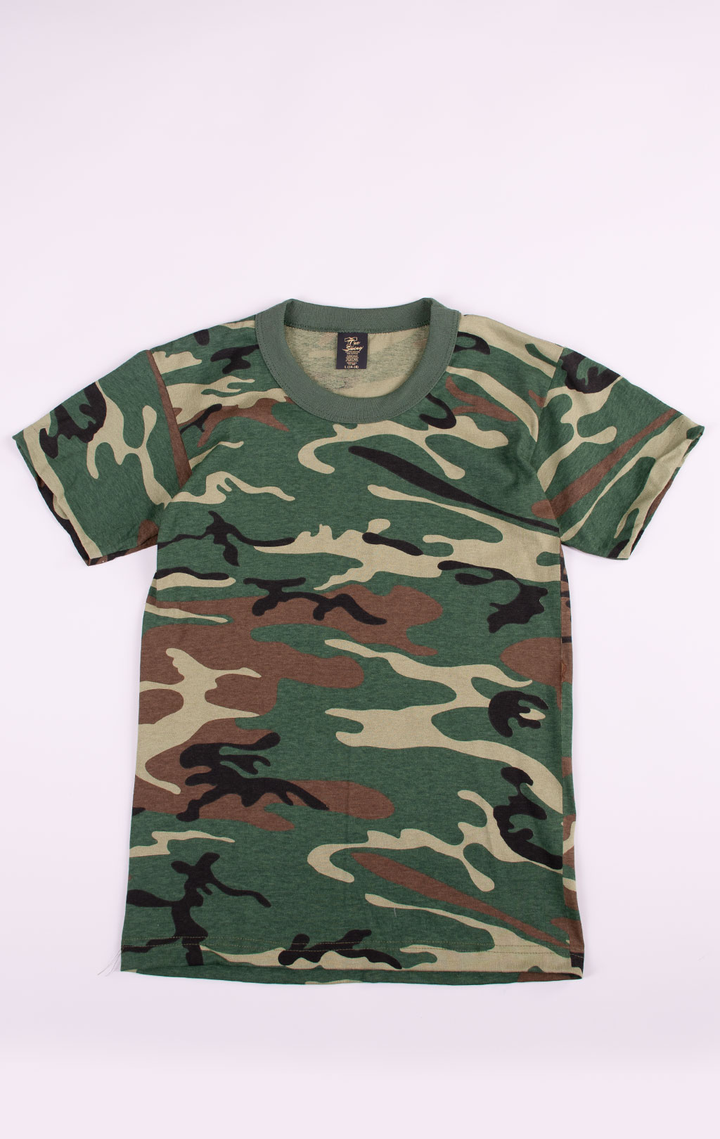 Детская футболка 50cotton/50polyester camo woodland 
