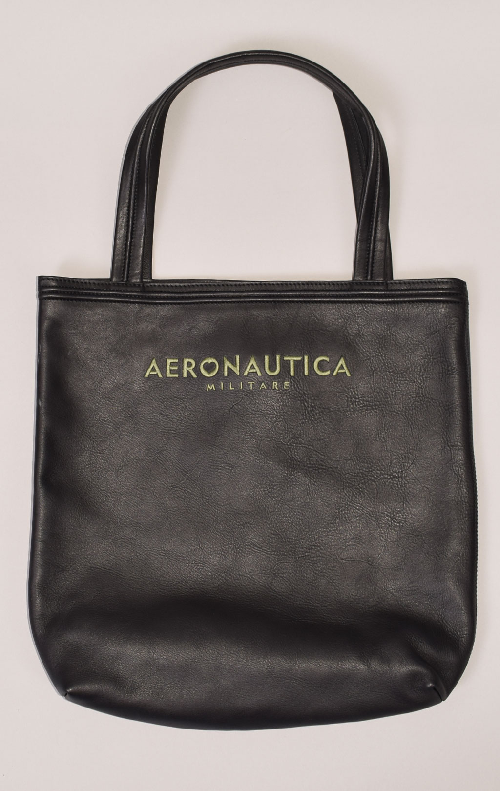 Женская сумка AERONAUTICA MILITARE LEATHER SHOPPER FW 23/24/IN nero-verde (BO 1102) 