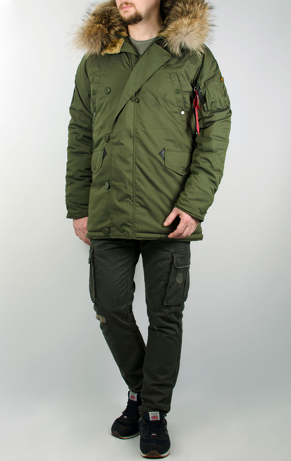 Аляска ALPHA INDUSTRIES EXPLORER натур. мех dark green 