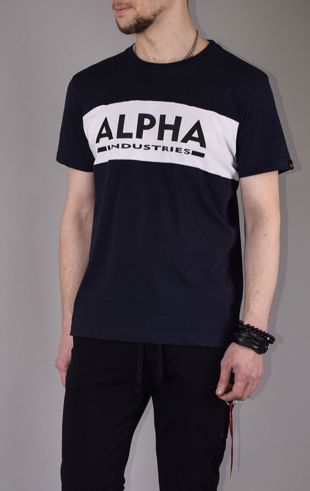 Футболка ALPHA INDUSTRIES ALPHA INLAY rep. blue 