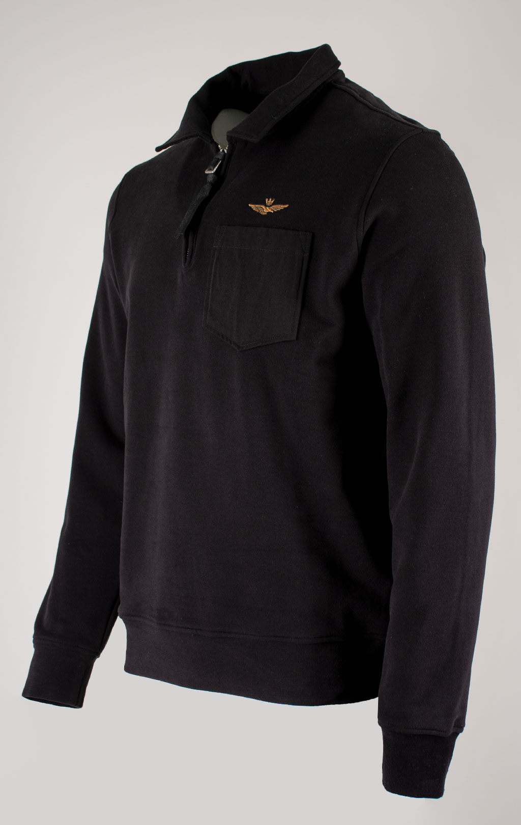 Свитшот AERONAUTICA MILITARE FW 25/26/TR jet black (FE 2067) 