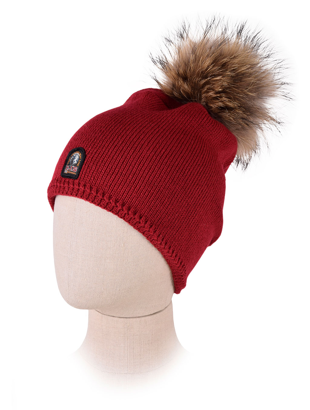 Женская шапка вязаная PARAJUMPERS PLAIN HAT dark red 