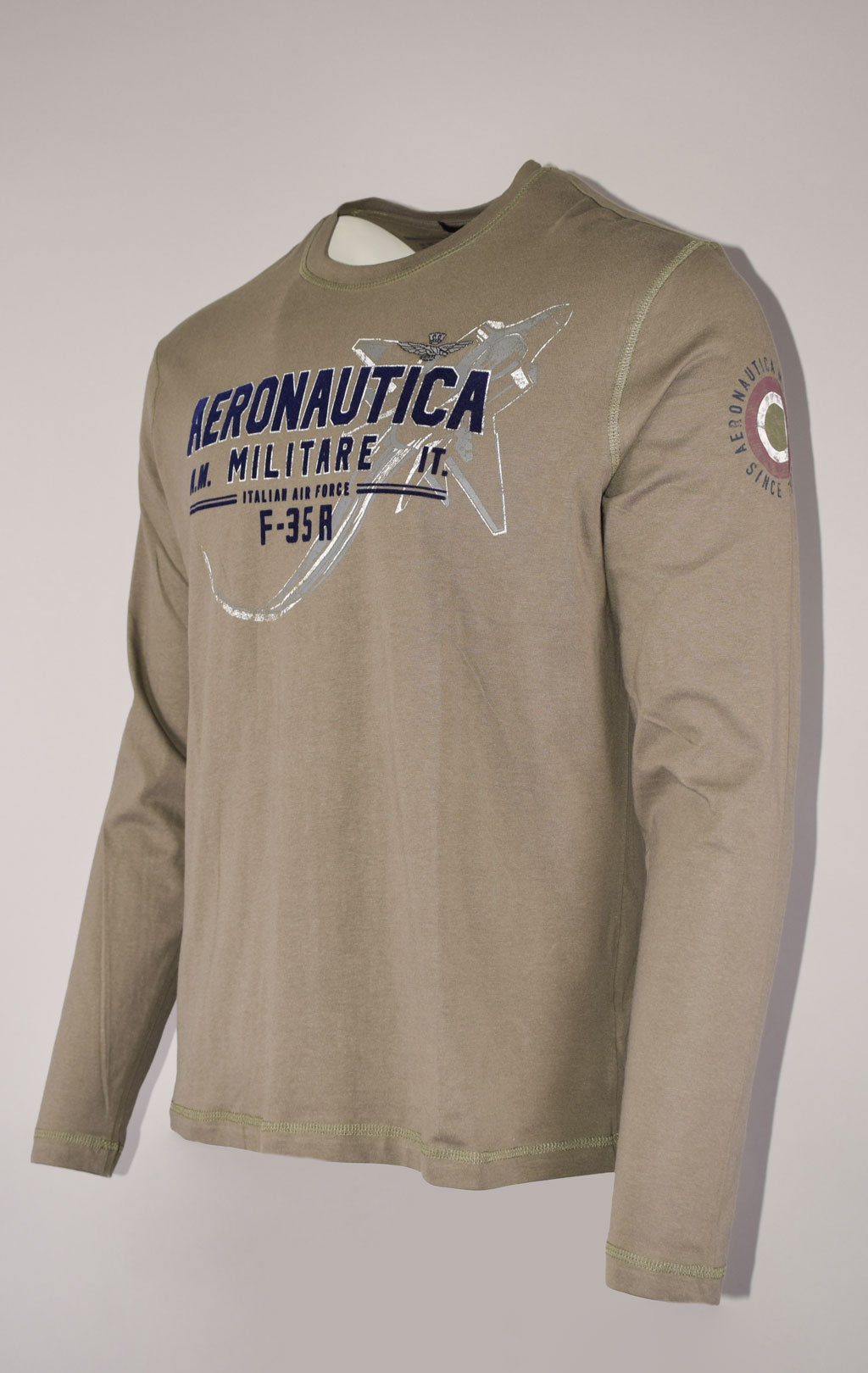 Лонгслив AERONAUTICA MILITARE FW 22/23/BD verde militare (TS 2009) 